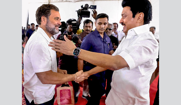 Rahul Gandhi and M.K. Stalin